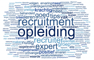 Recruiter Opleiding tekst cloud