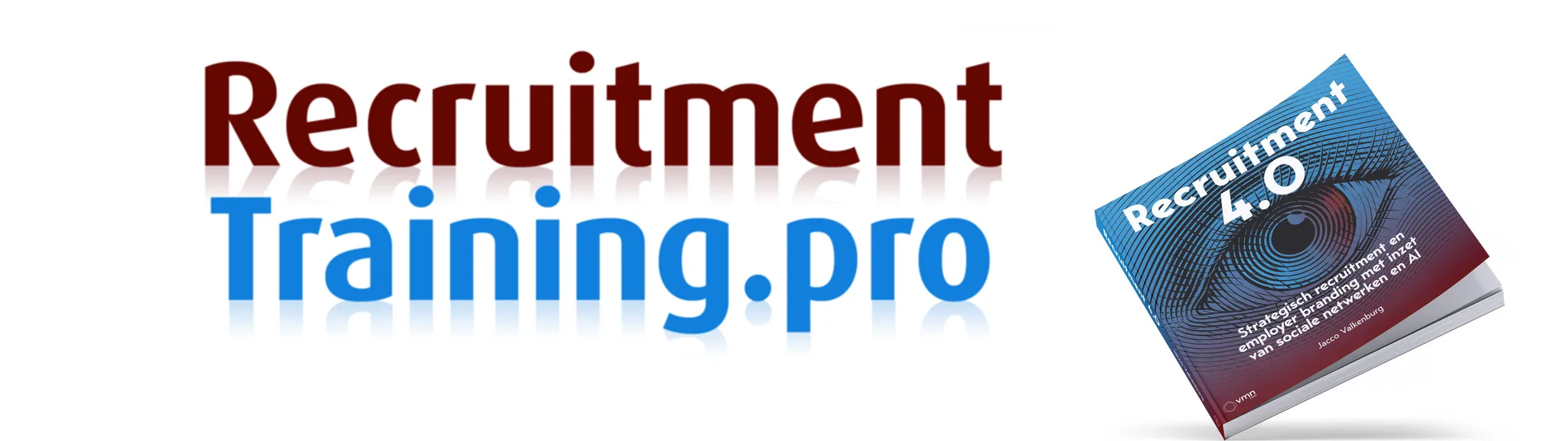 Banner RecruitmentTrainingPro met 3D boek