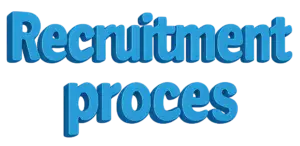 Recruitment proces infographic met 5 stappen: voorbereiding, werving, selectie, aanbieding en onboarding