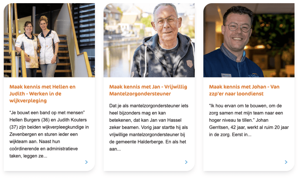 Medewerkersverhalen staan centraal in de wervingscampagne bij Surplus zorgorganisatie