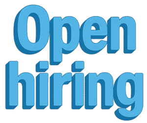 3D text: Open Hiring