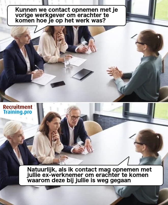 Referentiecheck toepassen tijdens sollicitatiegesprek met hiring managers en kandidaat
