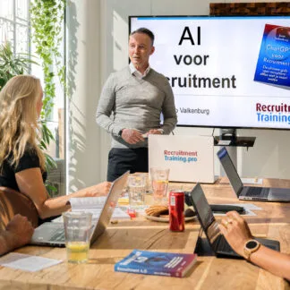 Cursisten tijdens de training AI voor recruitment en arbeidsmarktcommunicatie door trainer Jacco Valkenburg