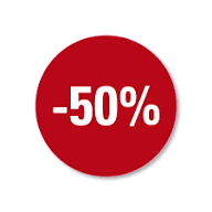 Korting 50 procent